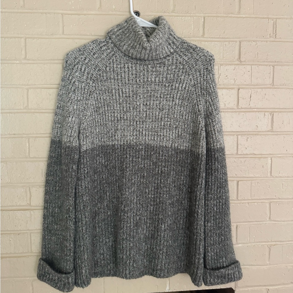 Philosophy Gray Cowl Turtleneck Sweater